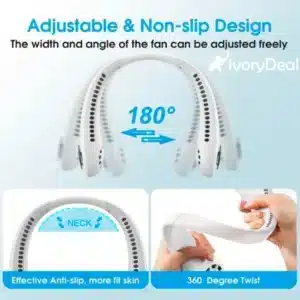 IvoryDeal-Prod03MA01-Portable-Neck-Fan 7 IvoryDeal Mini Ventillateur de Cou Portable Image Produit 06