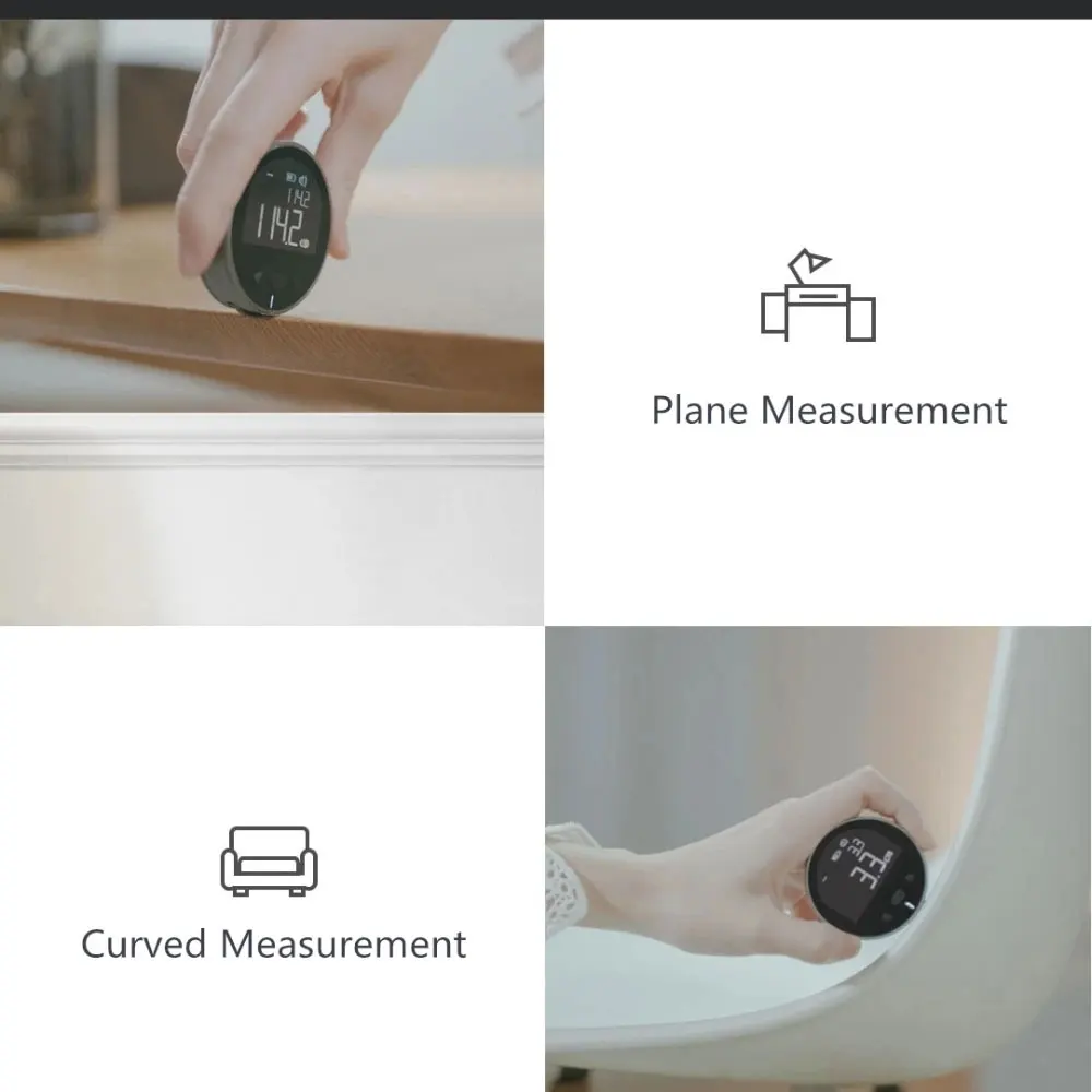 Ruban à Mesurer Électronique Numérique avec Affichage LCD – Outil de Mesure Portable 8 Ruban de mesure haute précision 99m