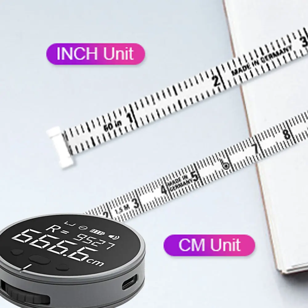 Ruban à Mesurer Électronique Numérique avec Affichage LCD – Outil de Mesure Portable 14 Ruban numérique compact avec écran LCD 03