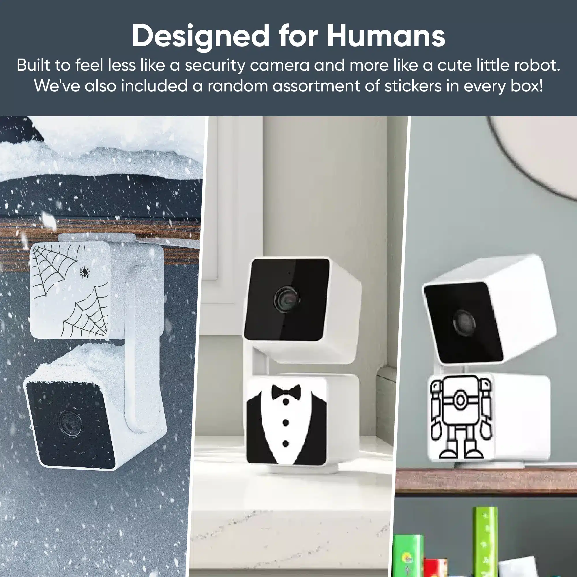 Caméra de Sécurité Intérieure/Extérieure Intelligente avec Vision Nocturne, Audio Bidirectionnel et Détection de Mouvement 10 Caméra compatible Alexa et Google Assistant